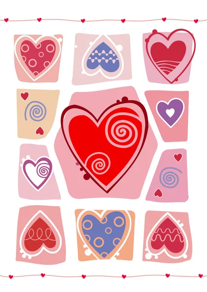 Valentines den pozadí se srdcem — Stockový vektor
