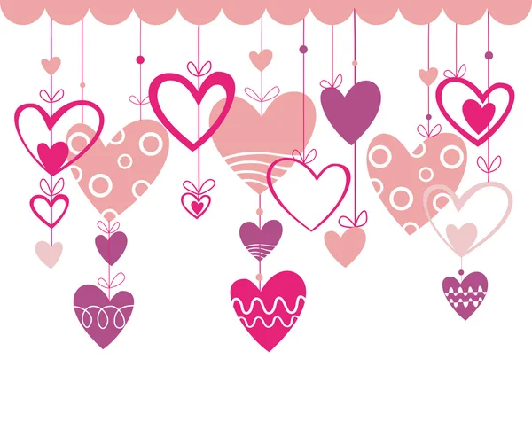 Valentijnsdag achtergrond met hart — Stockvector