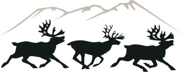 Running deer clipart