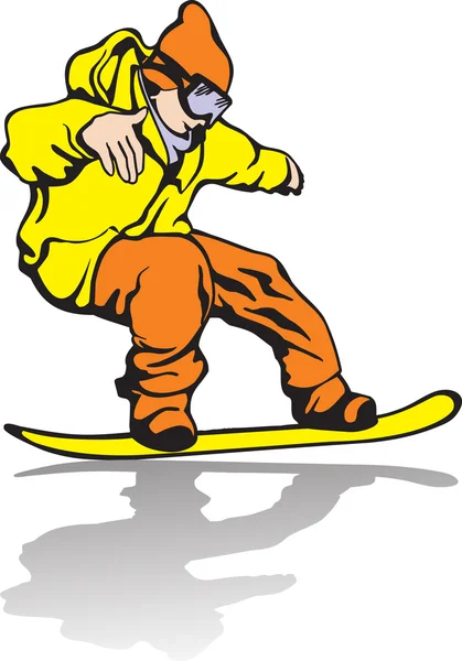 Snowboarder. Wintersport — Stockvektor