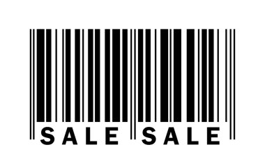 Bar code with sale clipart