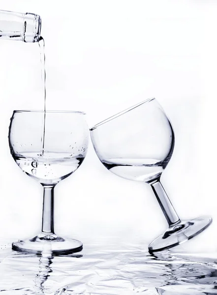 Glas und Flasche — Stockfoto