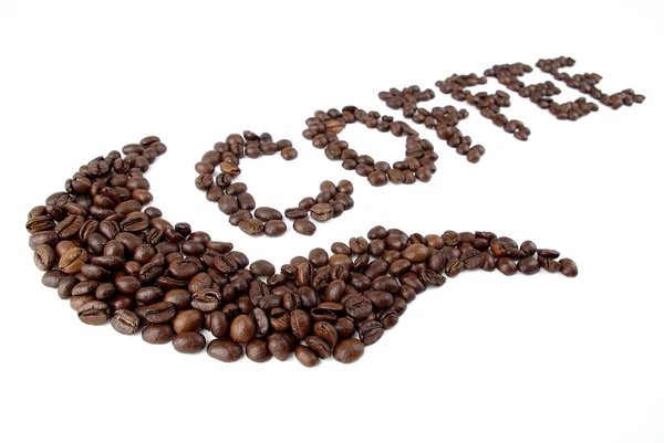 Koffie tekst — Stockfoto