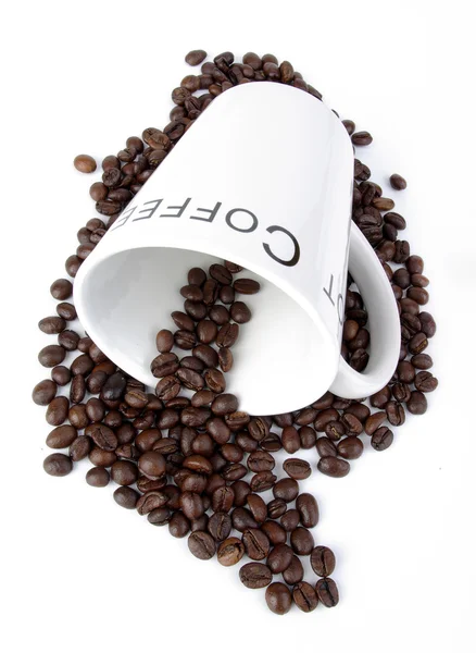 Καφές με κόκκους καφέ — Φωτογραφία Αρχείου
