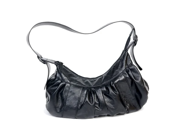 Trendige schwarze Handtasche — Stockfoto