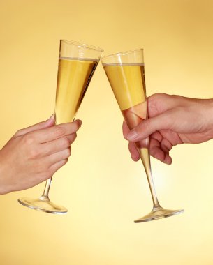 Toast with champagne clipart