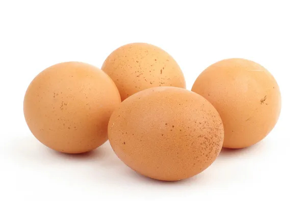 Quatro ovos isolados — Fotografia de Stock