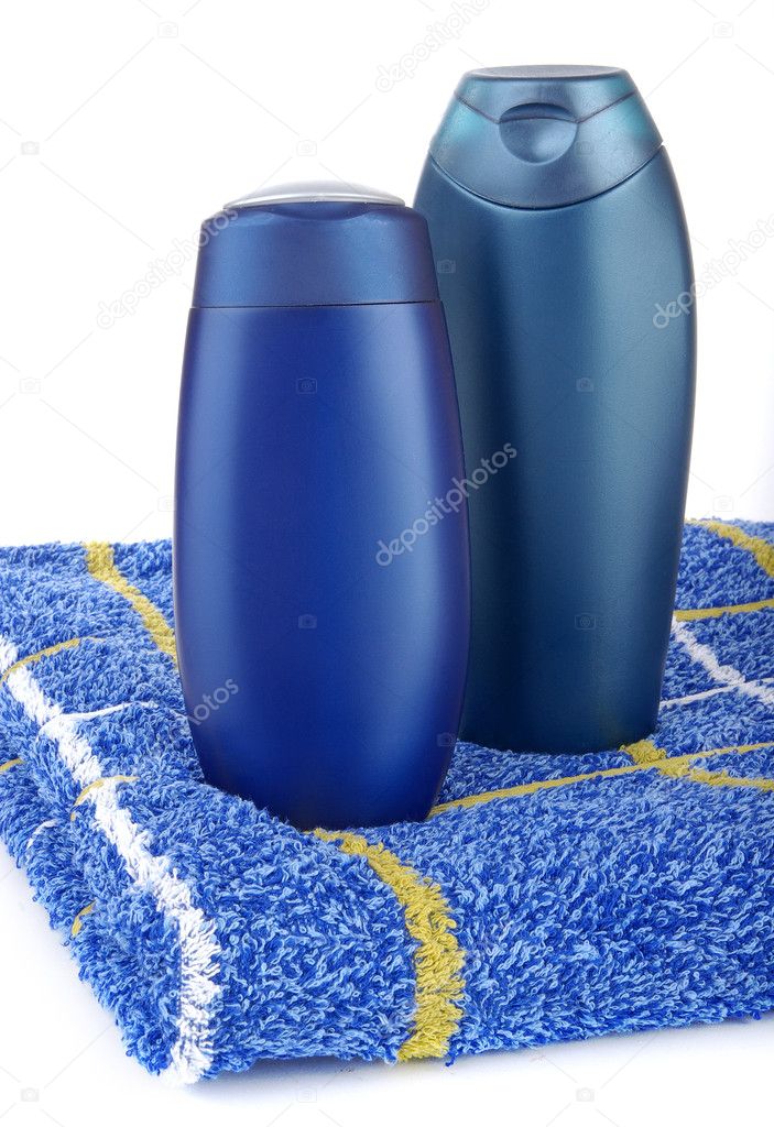 Two bottles and towel
