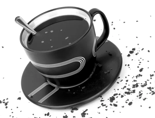 Coffe czarno-białe — Zdjęcie stockowe