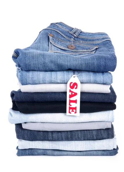 Jeans säljes — Stockfoto
