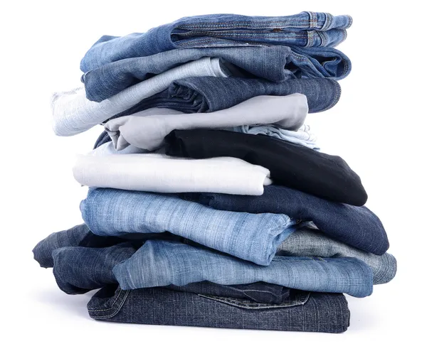 Jeans isolati su bianco — Foto Stock