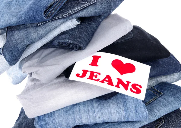 Adoro jeans. — Fotografia de Stock