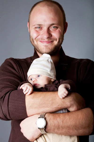 Šťastný otec se synem — Stock fotografie