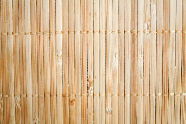 Natural bamboo slatted mat background — Stock Photo, Image