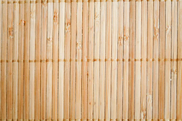 Natural bamboo slatted mat background — Stock Photo, Image