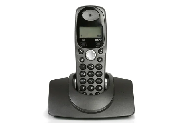 Telefon közelről a fehér — Stock Fotó