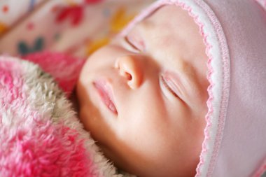 Peaceful sleeping baby clipart