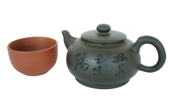Chinese teapot with cup — Stock Photo, Image