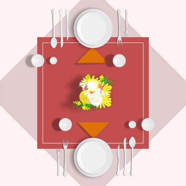 Served table clipart