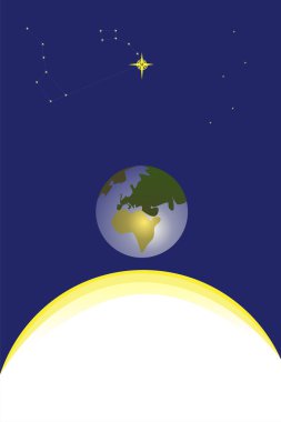 North star, earth and sun clipart