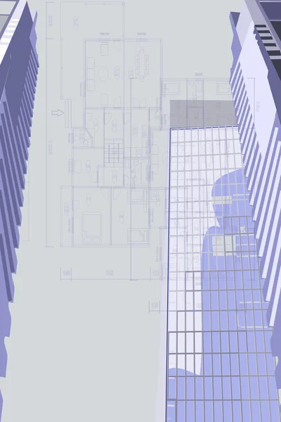 Planen hus illustration — Stockfoto