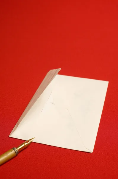 Zarf, kalem — Stok fotoğraf