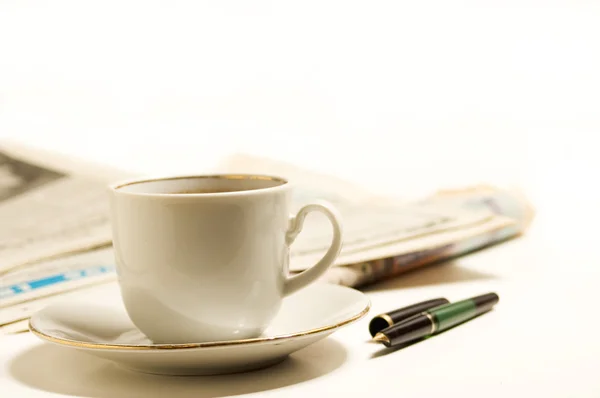 stock image Newspapers and coffe