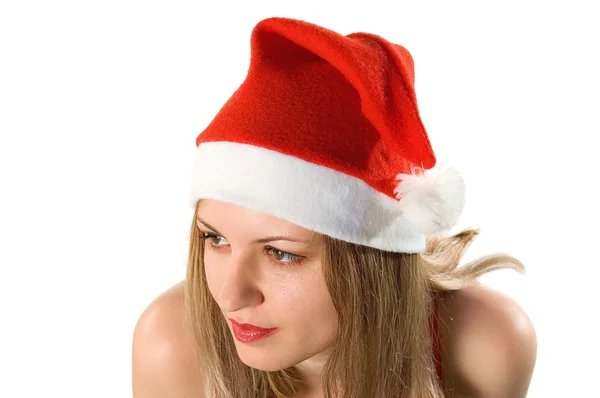 Noel Baba kız — Stok fotoğraf