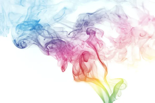 彩虹色的烟 — 图库照片