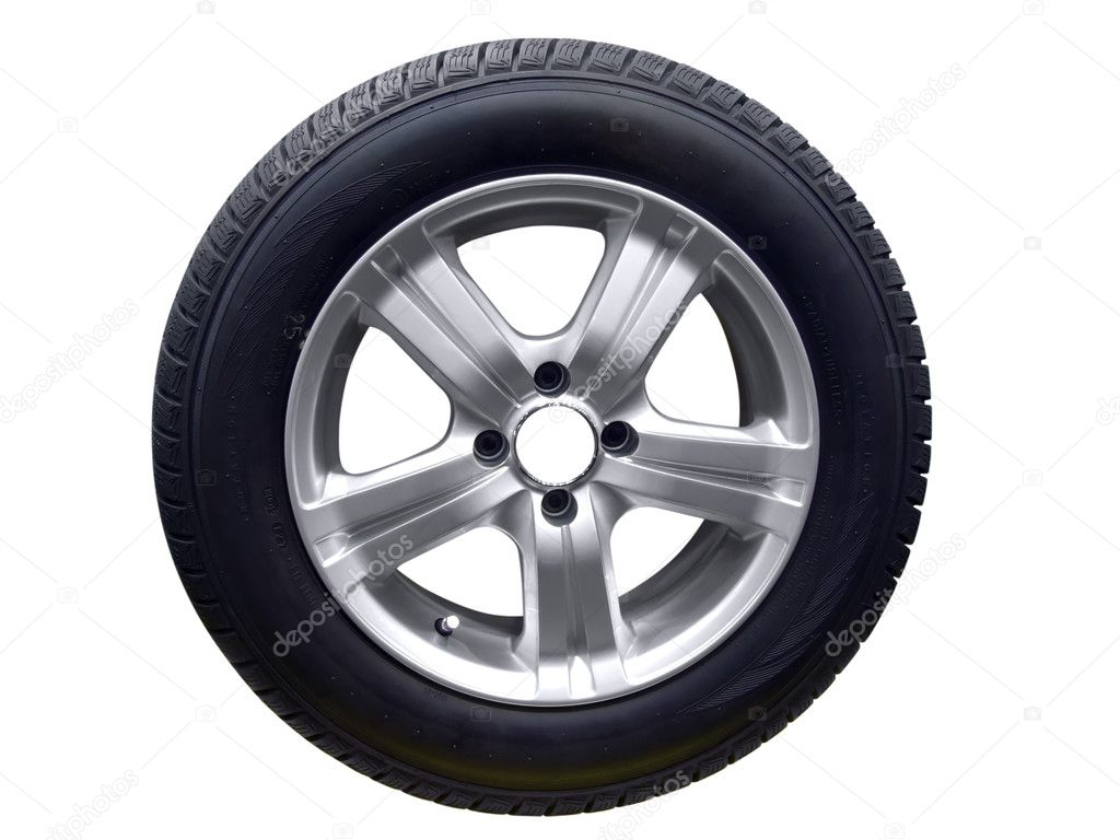 Tire with aluminum wheel