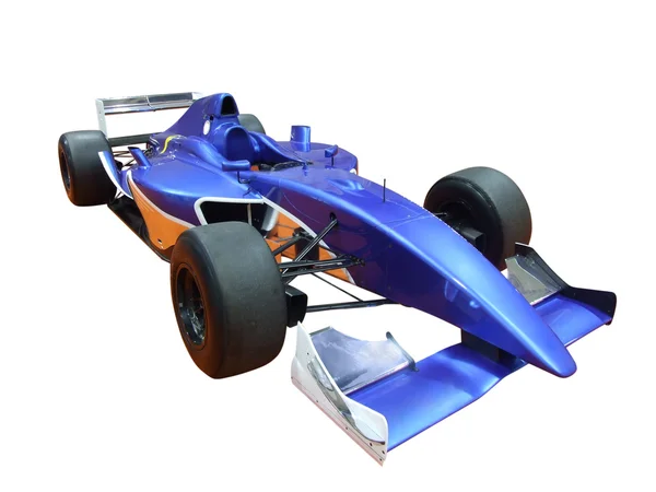 Modré závodní auto — Stock fotografie