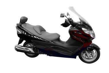 Black scooter motorcycle clipart