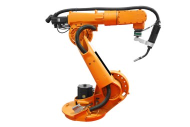 Industrial robotic arm isolated clipart