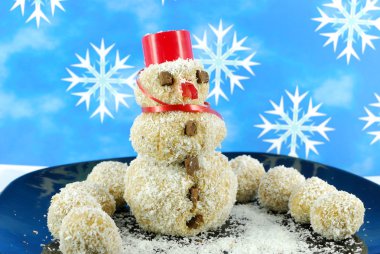 Snowman coconut cookie clipart