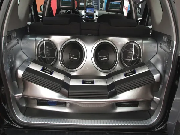 자동차 전원 오디오 시스템 — 스톡 사진