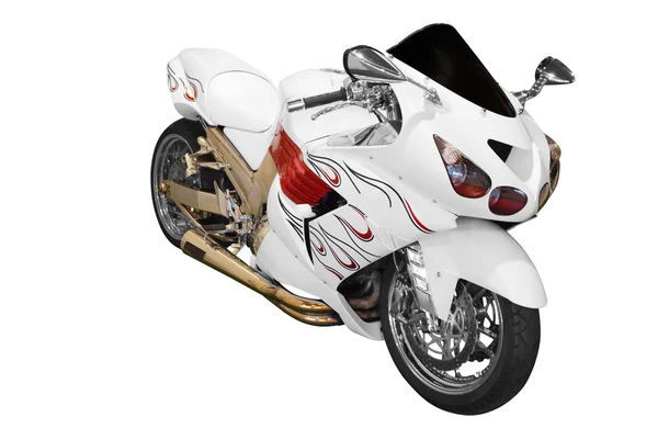 Power motocicleta branca — Fotografia de Stock