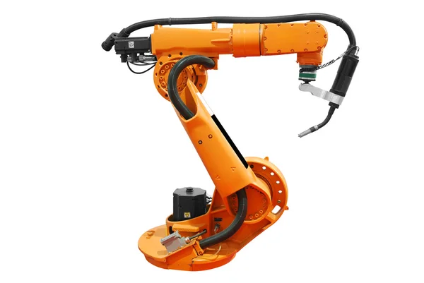 Průmyslové robotické rameno, samostatný — Stock fotografie