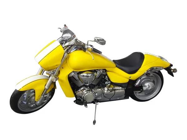Power motocicleta amarela — Fotografia de Stock
