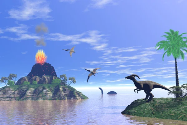Мир динозавров — стоковое фото