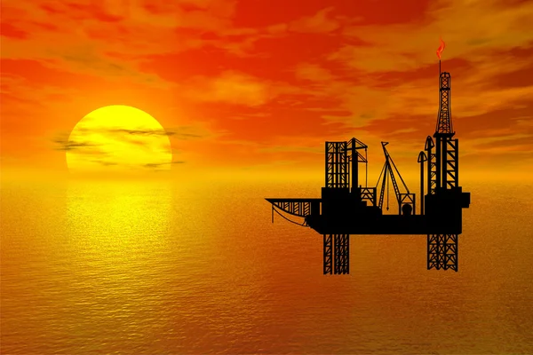 stock image Oil drilling platform