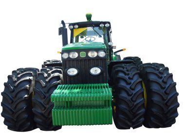 Strong green tractor clipart