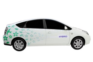 New hybrid car clipart