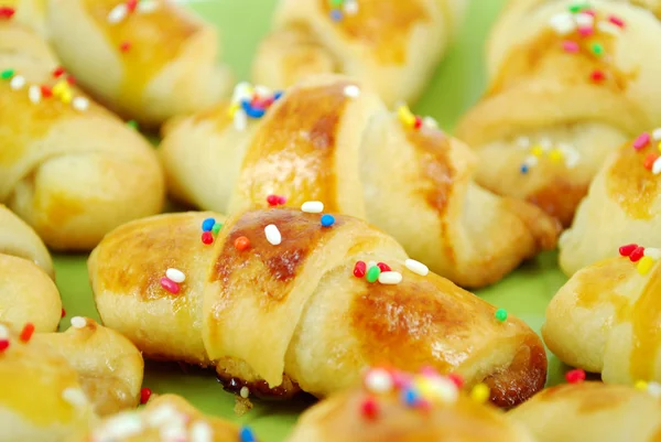 stock image Sweet croissant close detail