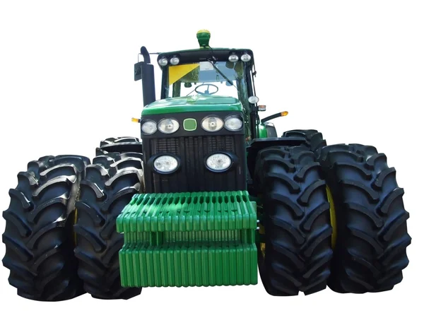 Stark grön traktor — Stockfoto