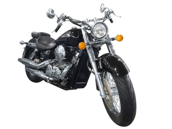 Чёрный быстрый мотоцикл — стоковое фото