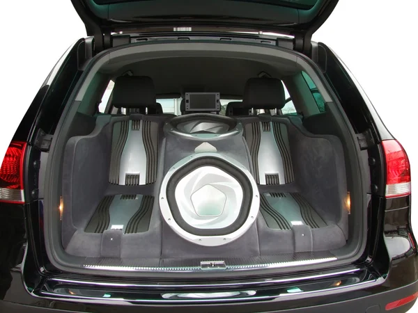 전원 오디오 시스템과 자동차 — 스톡 사진