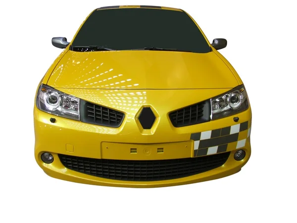 Желтый гоночный автомобиль — стоковое фото