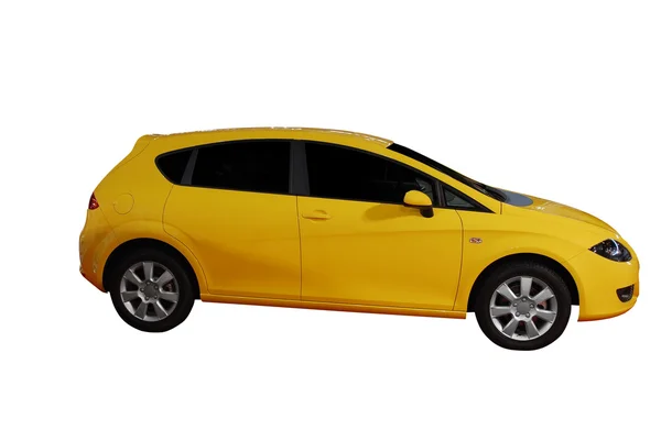 Rychlé žluté auto — Stock fotografie