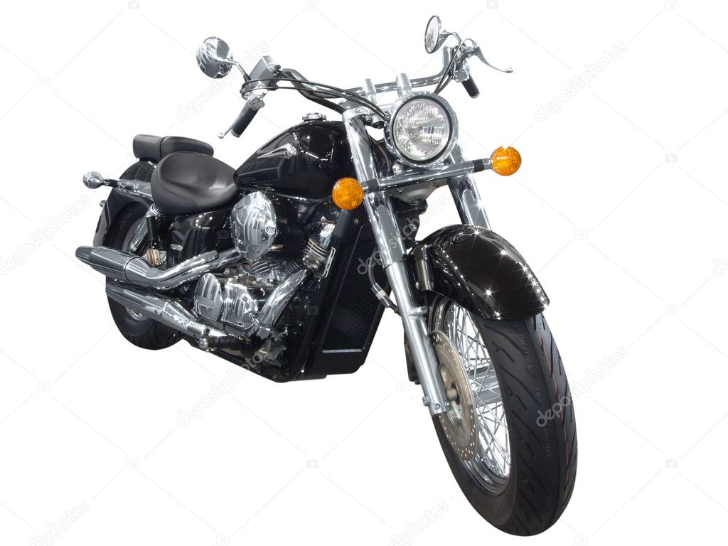 Black fast motorcycle