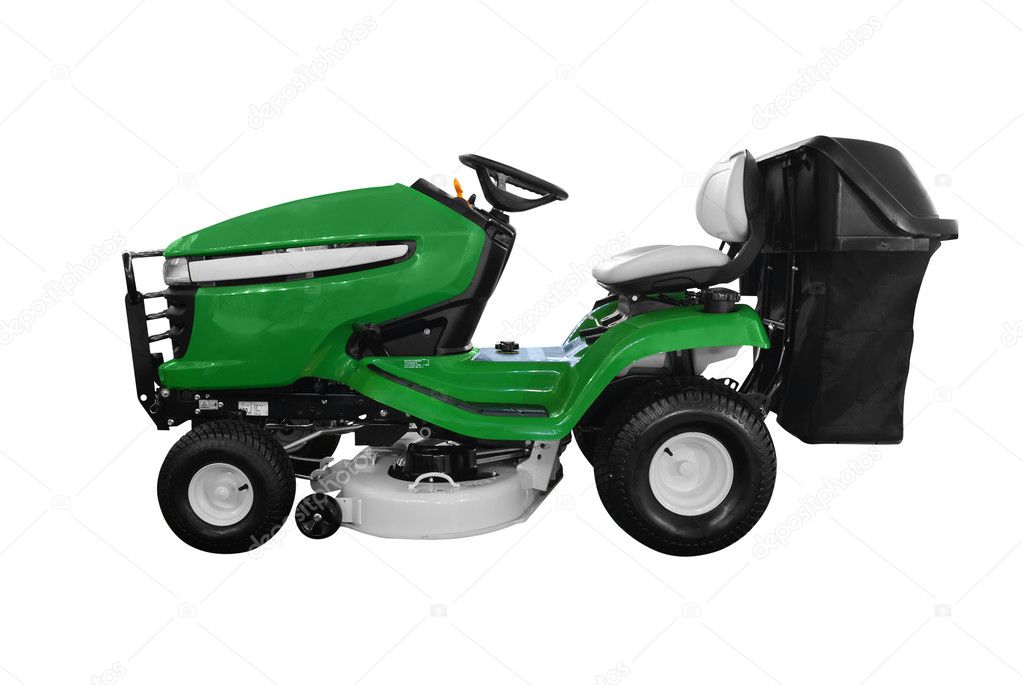 Green lawn-mower